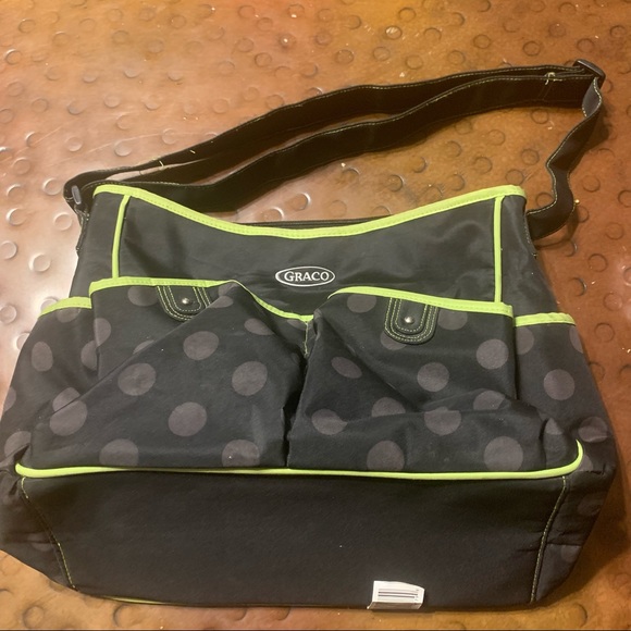 Graco diaper baby bag Black Green - Picture 1 of 9